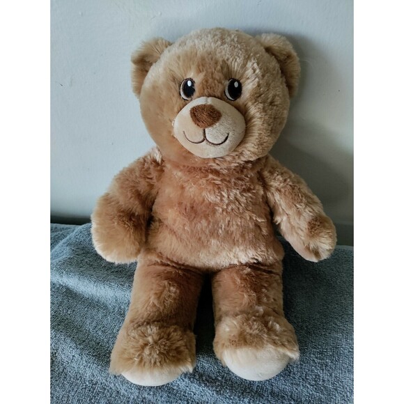 Build A Bear Teddy W.S. Beige Brown Stuffed Animal Plush Toy Soft Eyes  15" inc - Picture 4 of 5